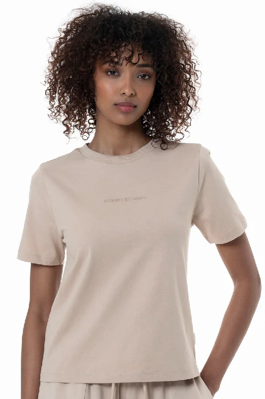 Slim Fit T-Shirt _ 154360 _ Stone Modern Contemporary Chic