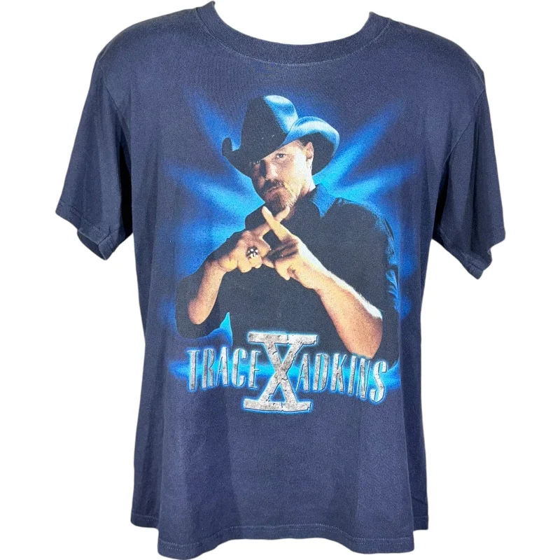 Trace Adkins X Tour Tee 2009 Basic T-Shirt Crew Neck Short Sleeve