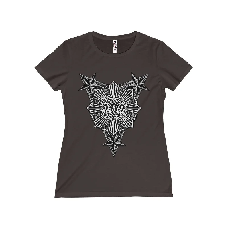Tribal Sun Women's Tee Welt Pockets Slit Pockets