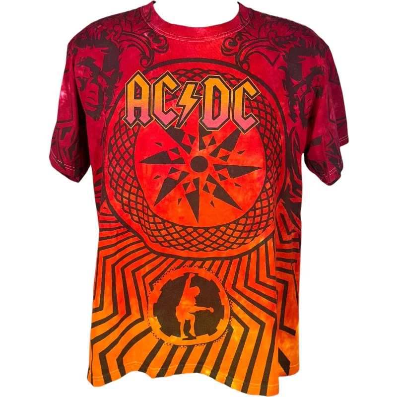 Vintage ACDC Black Ice World Tour AOP Band Tee Layered Multi-layer Single Layer