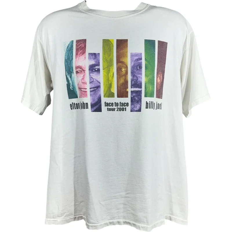 Vintage Billy Joel & Elton John Face To Face Tour Tee 2001 Collared Crew Neck Turtle Neck Vintage Billy Joel & Elton John Face To Face Tour Tee 2001 Collared Crew Neck Turtle Neck