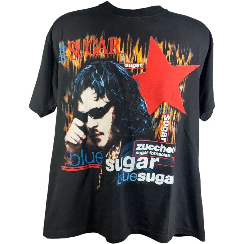 Vintage Blue Sugar Tee Oversized T-Shirt Spandex breathable