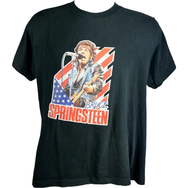 Vintage Bruce Springsteen Tee V-Neck T-Shirt Long Sleeve Cotton