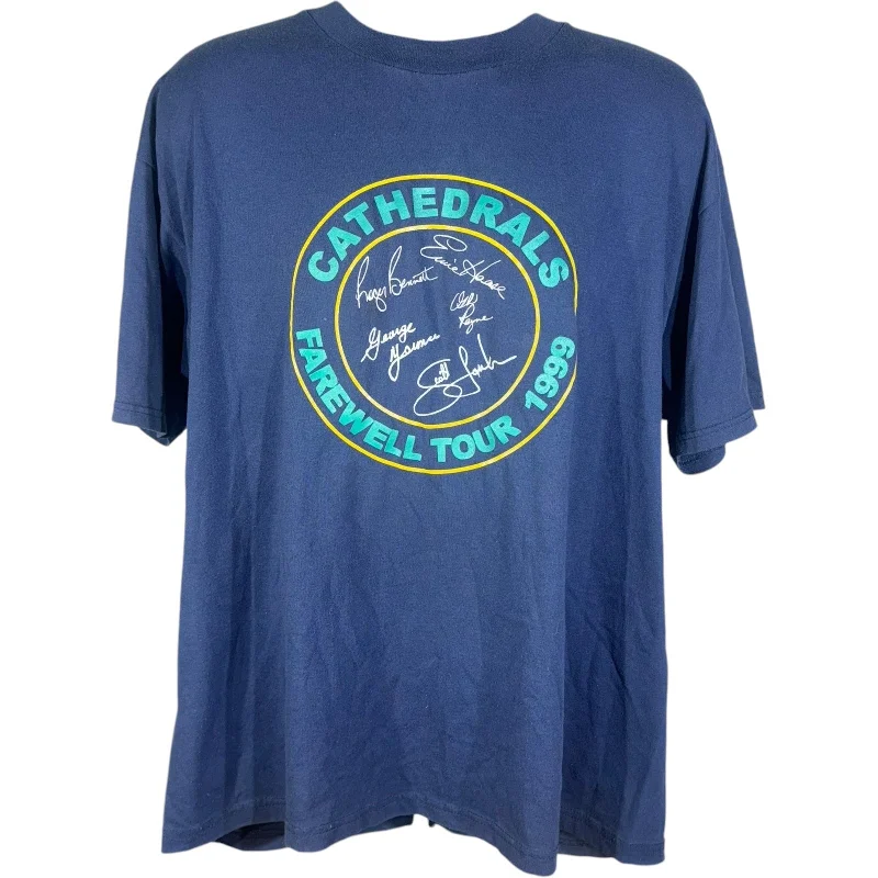 Vintage Cathedrals Farewell Tour Tee 1999 Satin Blend Silk Blend Wool Blend