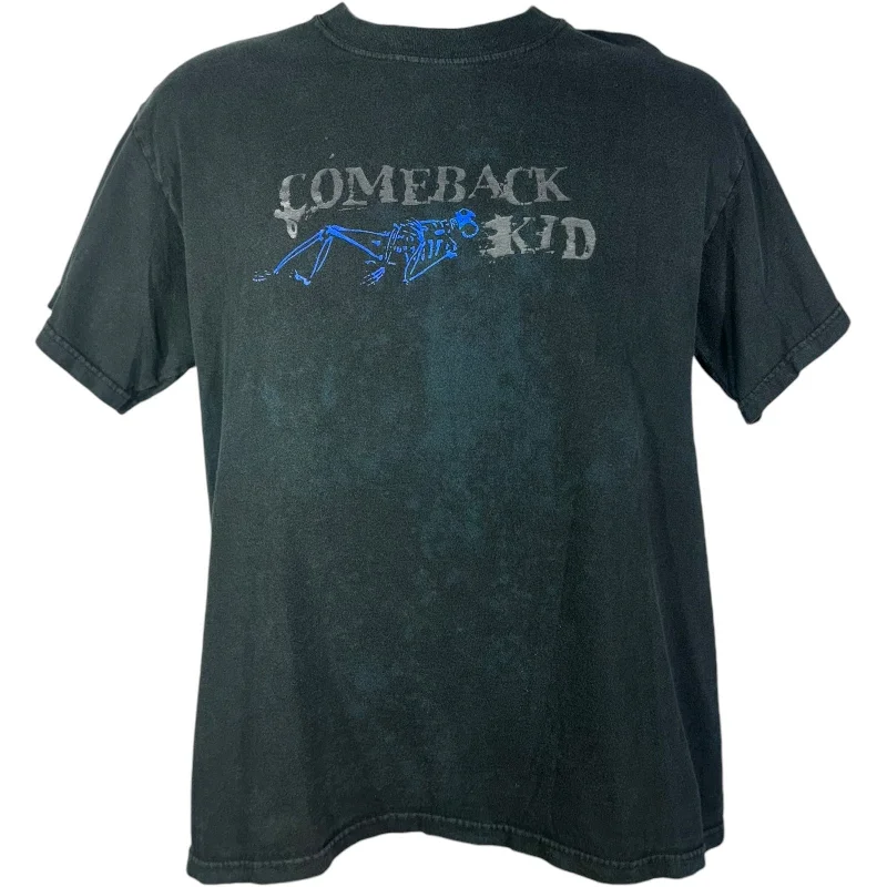 Vintage Comeback Kid Wake The Dead Band Tee Notch Collar Peter Pan Collar Cowl Neck