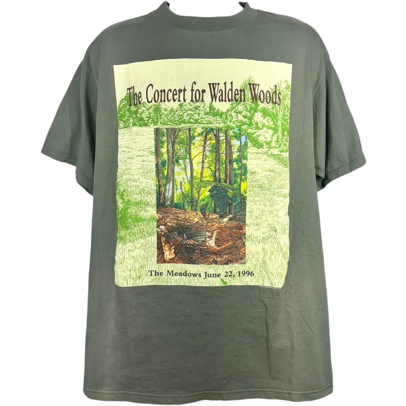 Vintage Eagles "The Concert For Walden Woods" Concert Tee Striped Floral Plaid