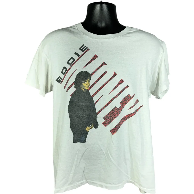 Vintage Eddie Money No Control Album Promo Tee 80s Hooded Caped Shawl Collar