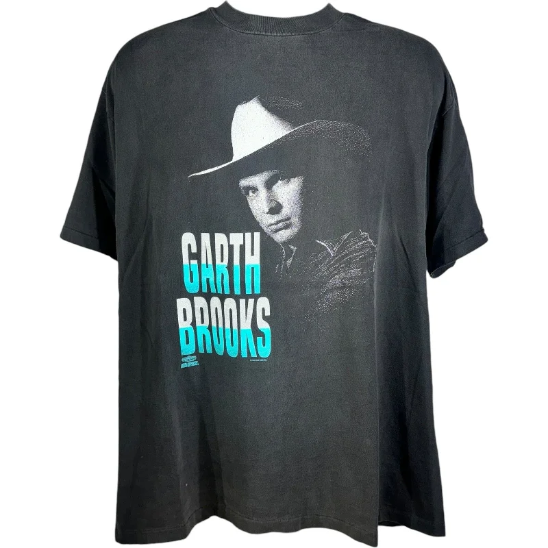 Vintage Garth Brooks "Too Much Credit Is Given" Tee Hooded Caped Shawl Collar