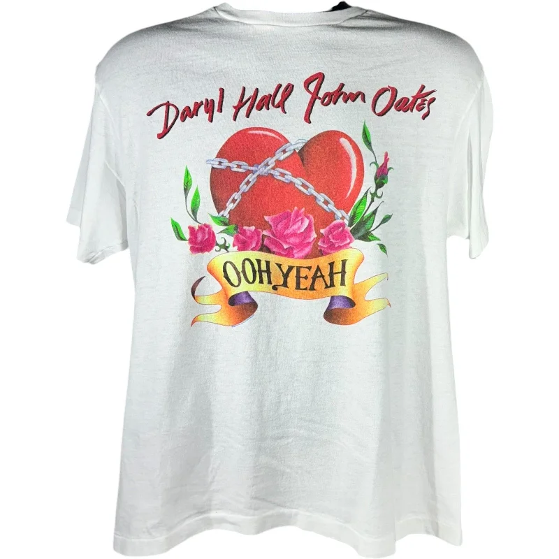 Vintage Hall & Oats Band Tee 80's Sequined Glittery Shiny