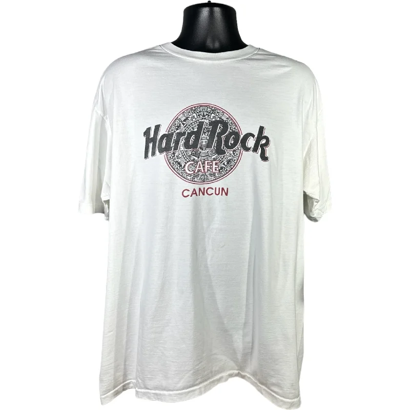 Vintage Hard Rock Cafe Cancun Tee Houndstooth Herringbone Solid