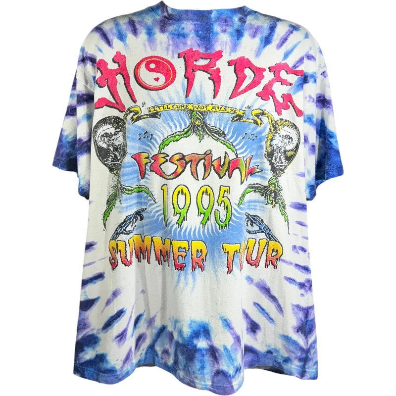 Vintage Horde Festival Summer Tour Tie-Dye Tee 1995 Layered Multi-layer Single Layer Vintage Horde Festival Summer Tour Tie-Dye Tee 1995 Layered Multi-layer Single Layer