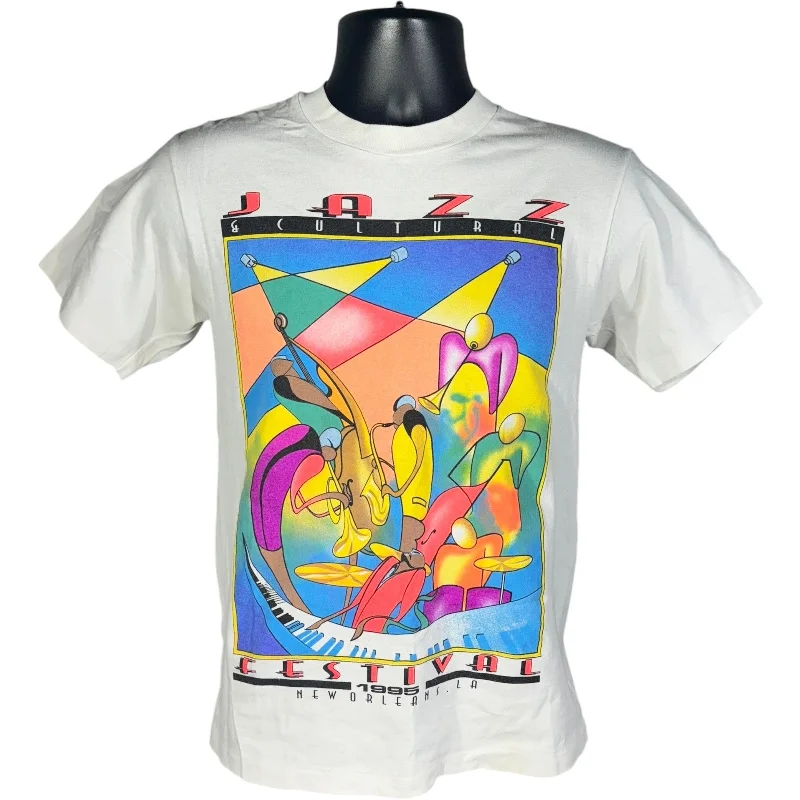 Vintage Jazz & Cultural Festival Tee 1995 Front Pockets Side Pockets Patch Pockets