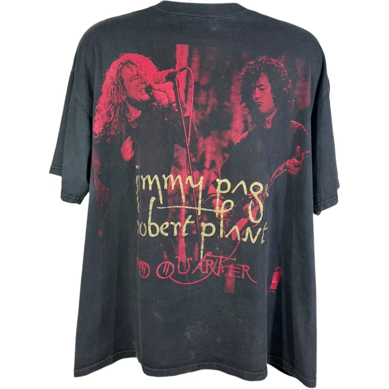 Vintage Jimmy Page & Robert Plant "No Quarter" Tour Tee Houndstooth Herringbone Solid Vintage Jimmy Page & Robert Plant "No Quarter" Tour Tee Houndstooth Herringbone Solid