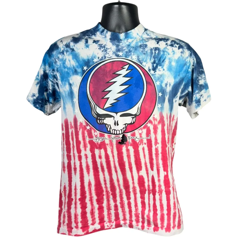 Vintage Liquid Blue Grateful Dead "Steal Your Face" Tie Dye Tee Rayon Velvet Corduroy Vintage Liquid Blue Grateful Dead "Steal Your Face" Tie Dye Tee Rayon Velvet Corduroy
