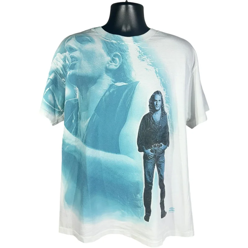 Vintage Michael Bolton World Tour AOP Tee 1994 Chenille Brocade Lace