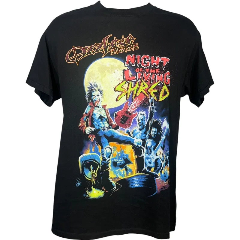 Vintage OzzFest "Night Of The Living Shred" Concert Tee Striped Floral Plaid