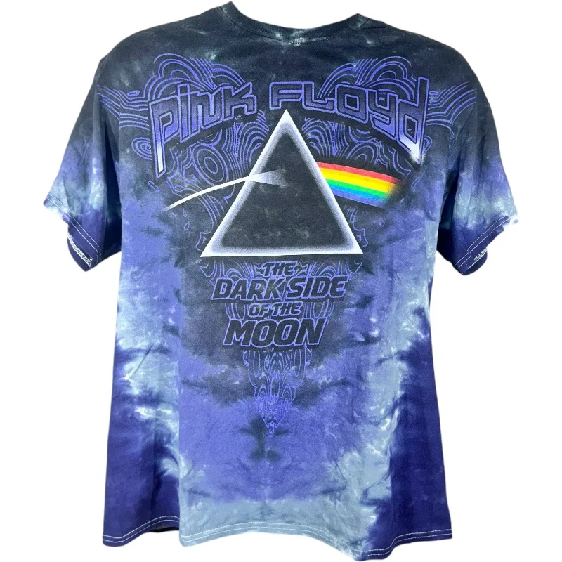 Vintage Pink Floyd "Dark Side of the Moon" Tie Dye Tee Satin Blend Silk Blend Wool Blend Vintage Pink Floyd "Dark Side of the Moon" Tie Dye Tee Satin Blend Silk Blend Wool Blend