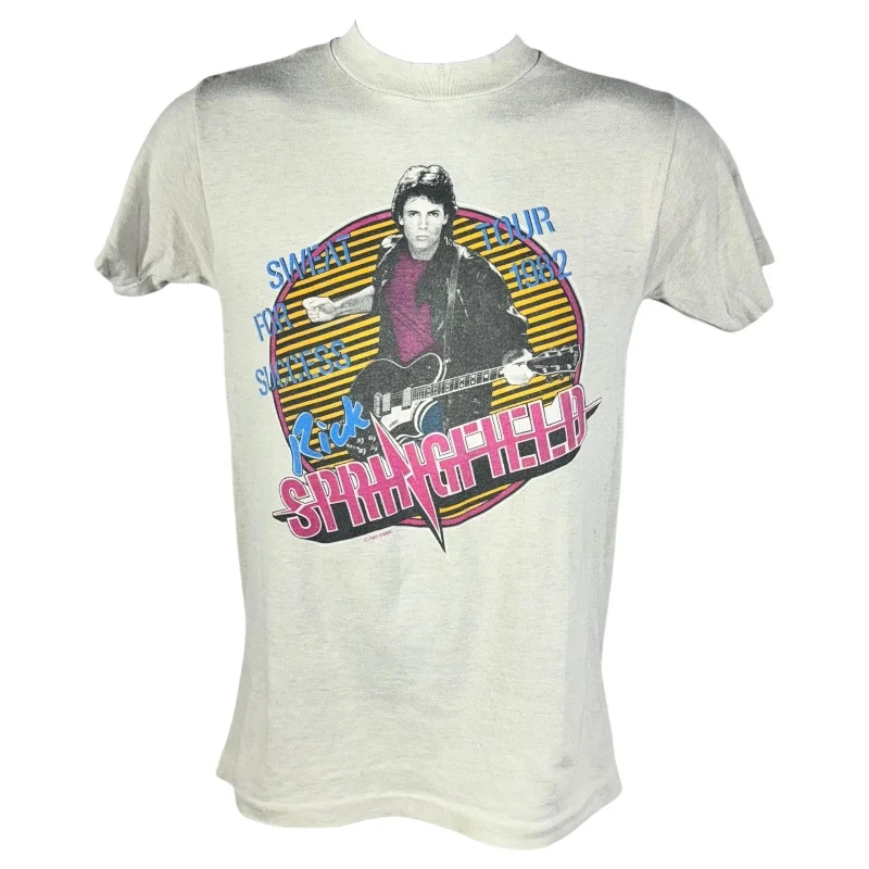 Vintage Rick Springfield Sweat For Success Tour Tee 1982 Chenille Blend Fleece Blend Nylon Blend Vintage Rick Springfield Sweat For Success Tour Tee 1982 Chenille Blend Fleece Blend Nylon Blend