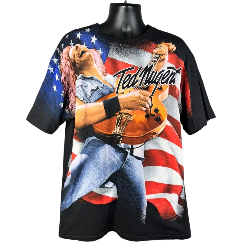 Vintage Ted Nugent "One Nation Under Ted" Tee Chenille Brocade Lace