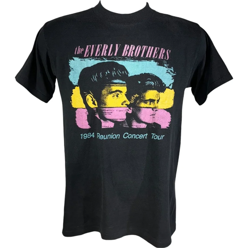 Vintage The Everly Brothers Reunion Concert Tee 1984 Silk Blend Satin Velvet