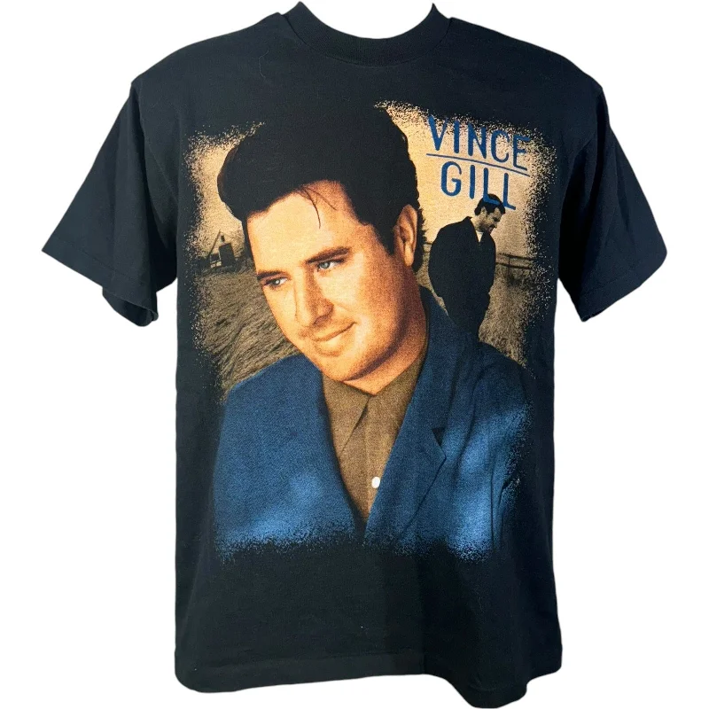 Vintage Vince Gill Country Music Tour Tee 90s Print Jacquard Patchwork