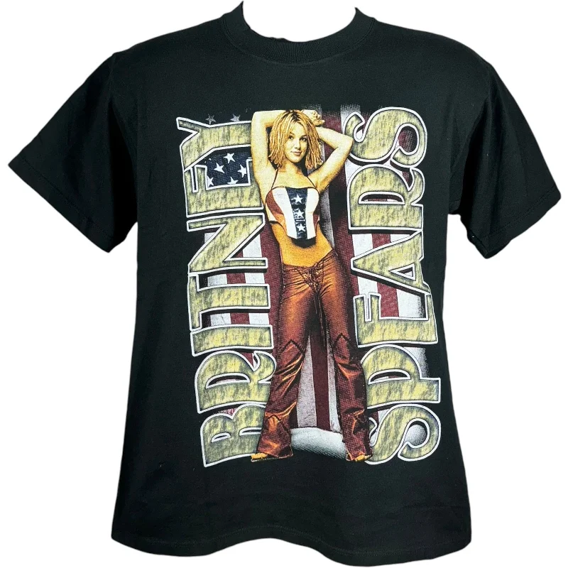 Vintage Youth  Britney Spears "Oops I Did it Again" Tee Striped Floral Plaid