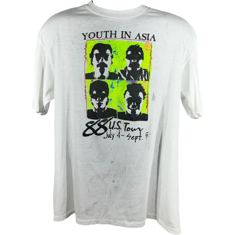 Vintage Youth In Asia U.S. Tour Tee 1988 Ribbed T-Shirt High Neck Heavyweight