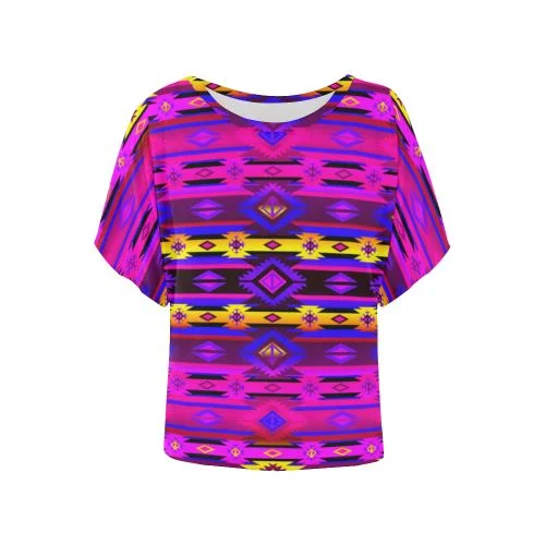Adobe Hunt Women's Batwing-Sleeved Blouse T shirt Peter Pan Blouse