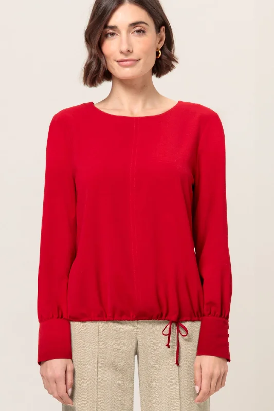 Bianca 45008 Red Pepper (363) Alana Blouse Feminine Ruffle Blouse