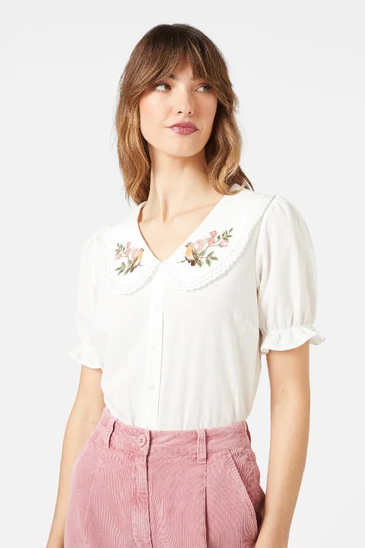 Blossom & Robin Blouse Feminine Satin Blouse