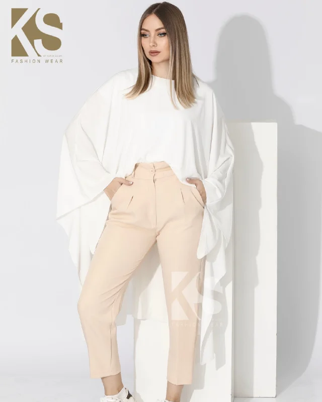 Butterfly Blouse - White Oversized Silk Blouse