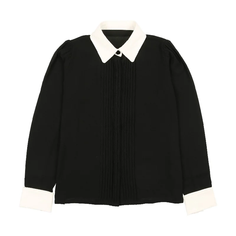 Coco Blanc Black Blouse Modern Work Blouse