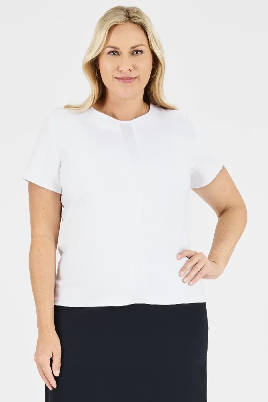 Ladies' Sophia Blouse - White Feminine Pastel Blouse