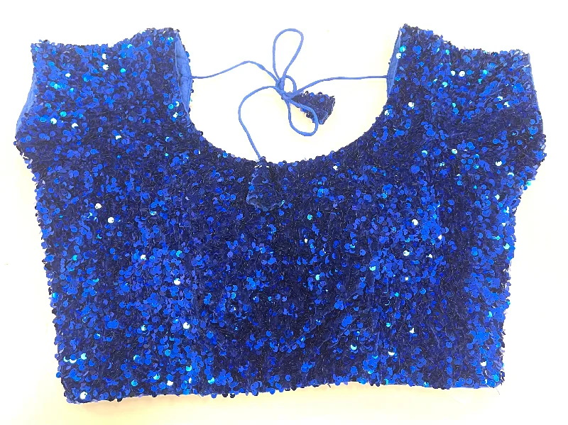 Custom Made Blouse_Black Sequence Double Button Blouse