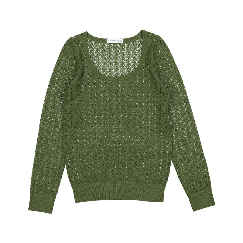 Designers Remix Khaki Taliana Blouse Classic Minimalist Blouse