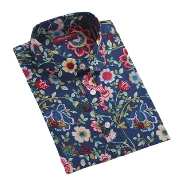 Navy Blue Cherry Blossoms