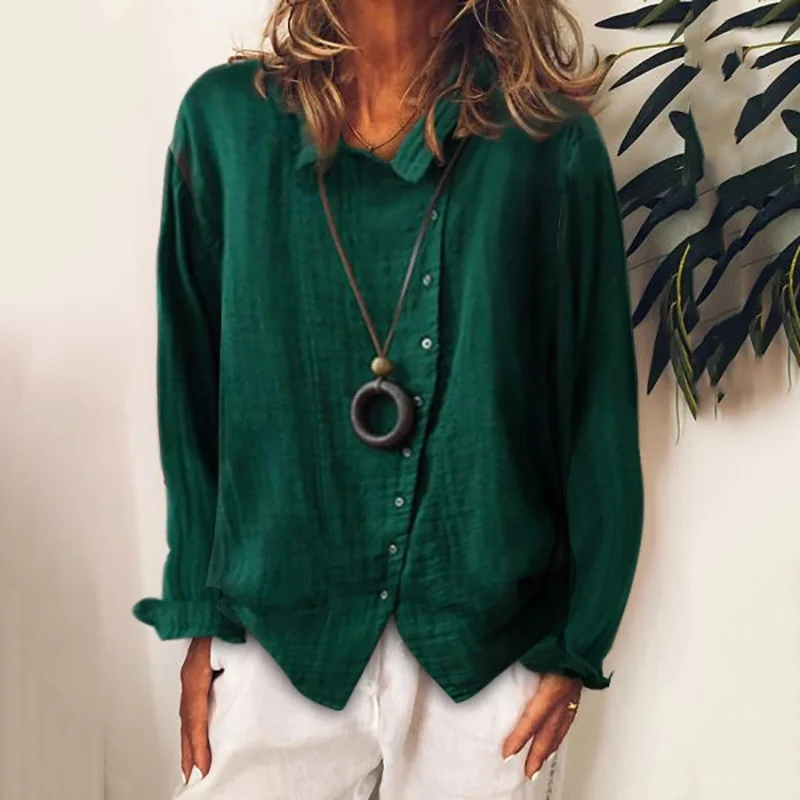 Fashion Women Loose Solid Color Elegant Casual Long Sleeve Blouses Soft Satin Blouse Fashion Women Loose Solid Color Elegant Casual Long Sleeve Blouses Soft Satin Blouse