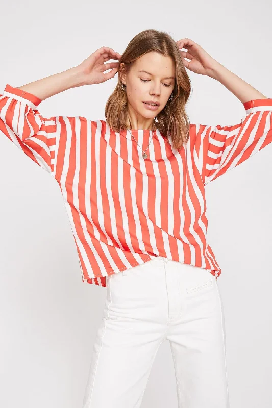 Women Red Blouse Office Formal Blouse