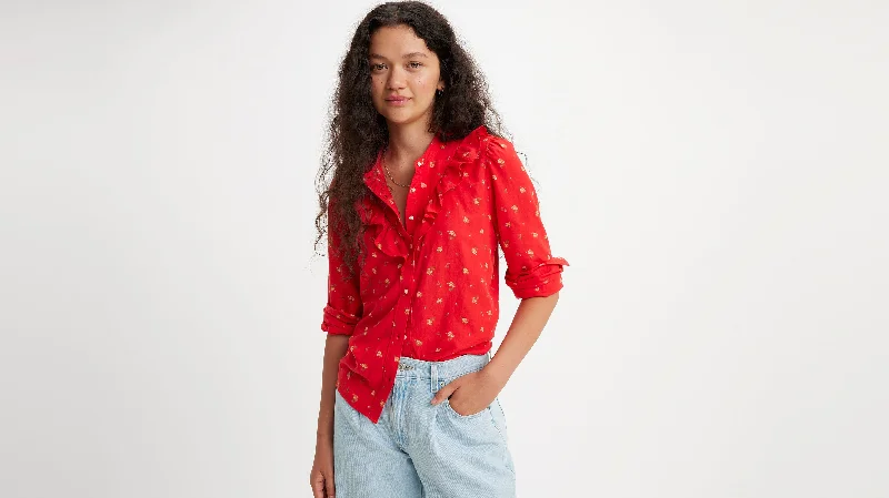 Levi's® Women's Carinna Blouse Satin Drape Blouse