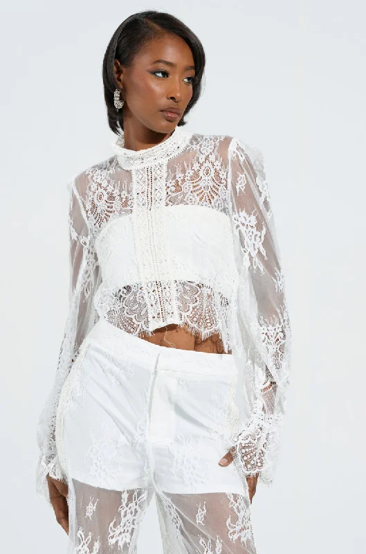 MISS ME YET LACE BLOUSE Loose Fit Blouse