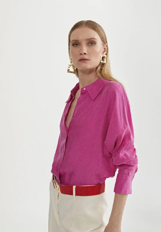 Monochrome blouse Feminine Satin Blouse