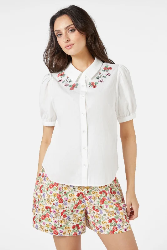 Papillon Emb Blouse Subtle Shimmer Blouse
