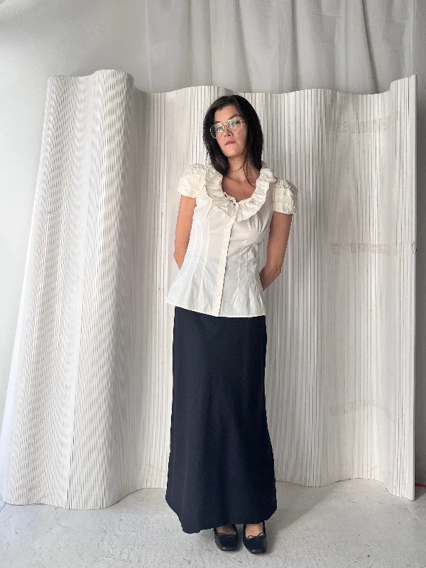 Prada Ruffle Blouse Soft Modal Blouse