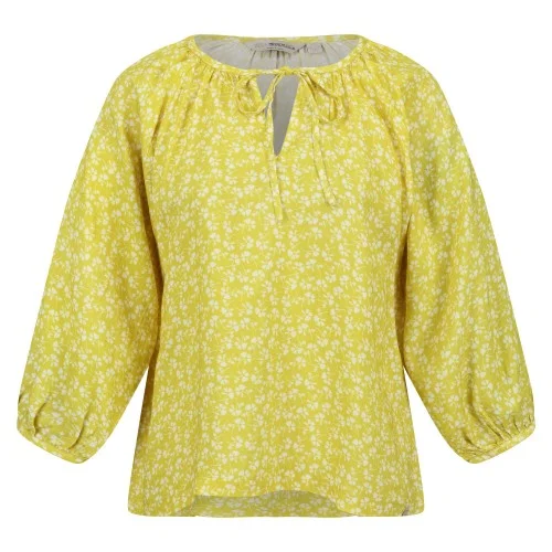 Regatta Womens/Ladies Orla Kiely Parsley Tie Neck Blouse Textured Cotton Blouse