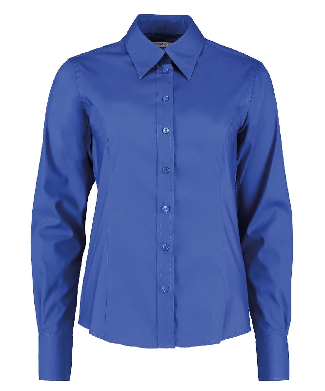Royal - Women's corporate Oxford blouse long-sleeved (tailored fit) Feminine Satin Blouse