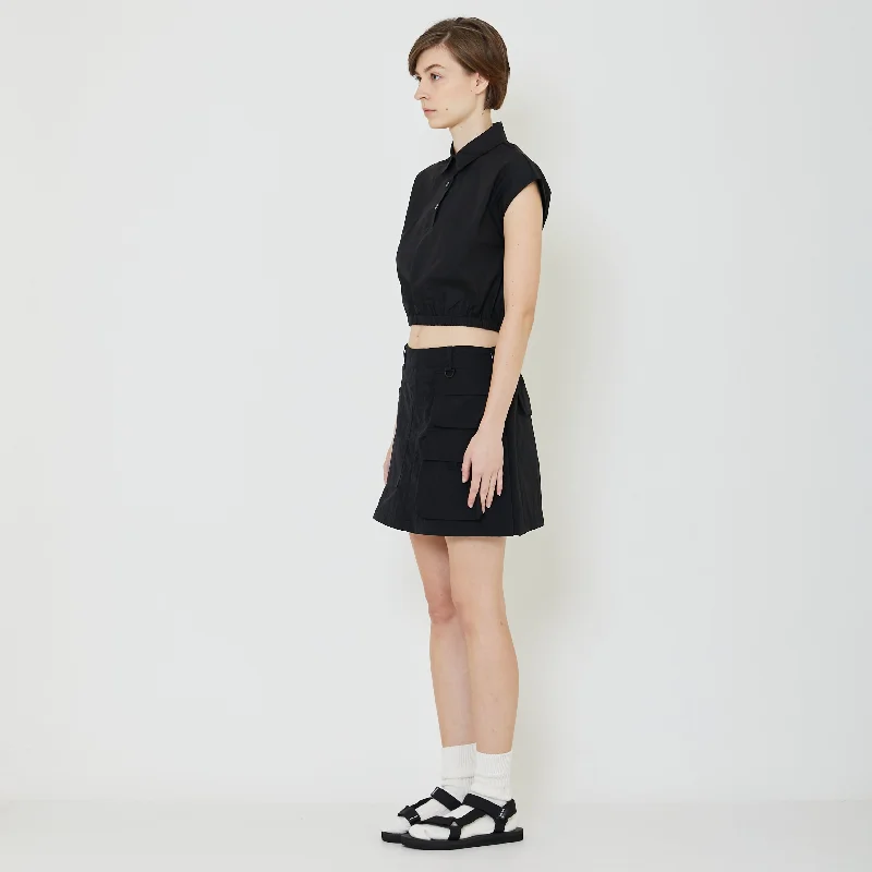 Women Sleeveless Blouse - Black - SW2401015B Embellished Collar Blouse