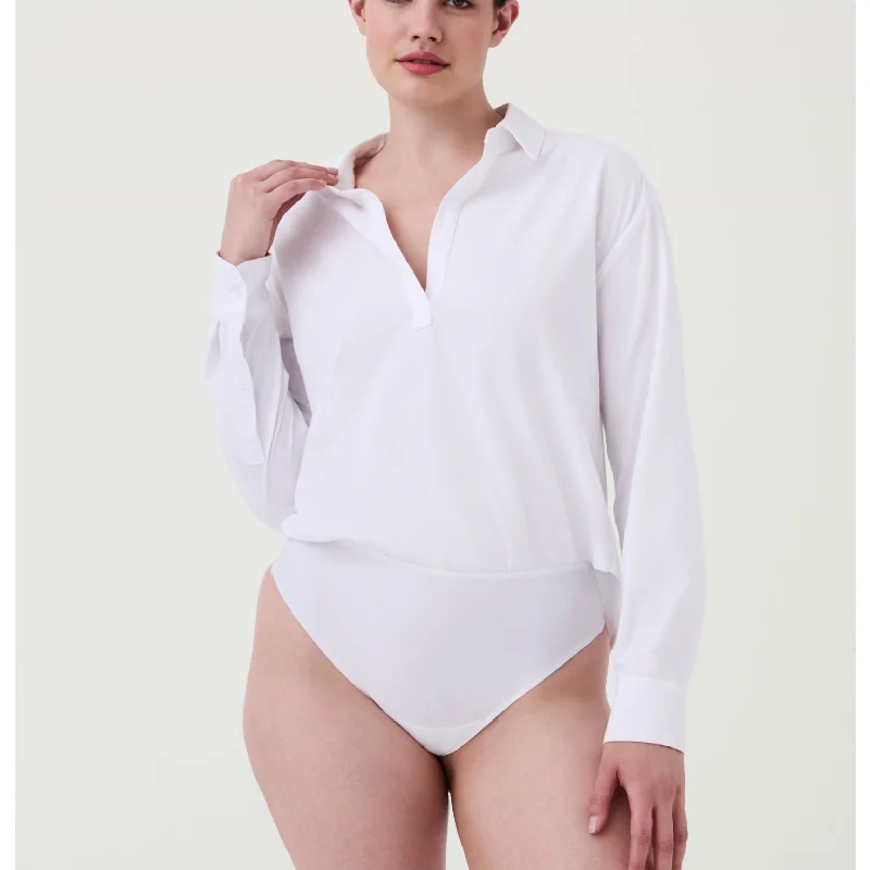 spanx white blouse bodysuit Flowy Bohemian Blouse