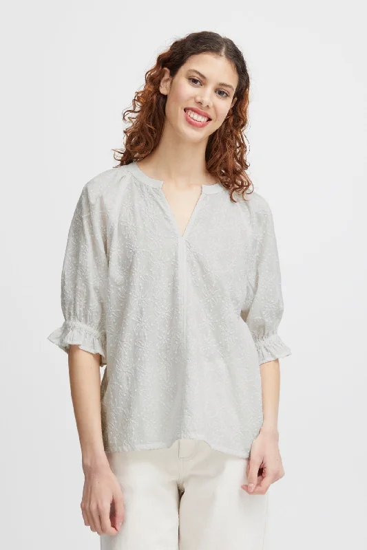 White Cotton Blouse Office Formal Blouse
