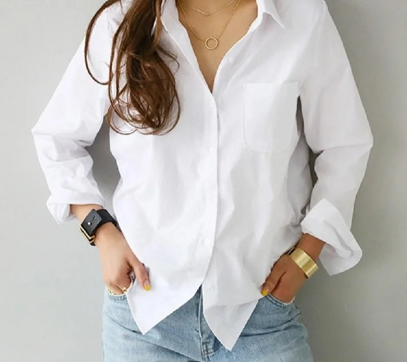 Women White Blouse | Turn-Down Collar Shirt | Women White Shirt | Office Shirt | Women Casual Shirt | Long Sleeve Shirt | Women Formal Shirt Sheer Sleeve Blouse Women White Blouse | Turn-Down Collar Shirt | Women White Shirt | Office Shirt | Women Casual Shirt | Long Sleeve Shirt | Women Formal Shirt Sheer Sleeve Blouse