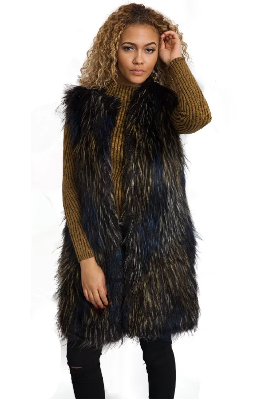 Longline Multi Colour Navy/Yellow Patchwork Faux Fur Gilet Waistcoat Jacket Striped Jacket Polka Dot Jacket Floral Jacket Longline Multi Colour Navy/Yellow Patchwork Faux Fur Gilet Waistcoat Jacket Striped Jacket Polka Dot Jacket Floral Jacket